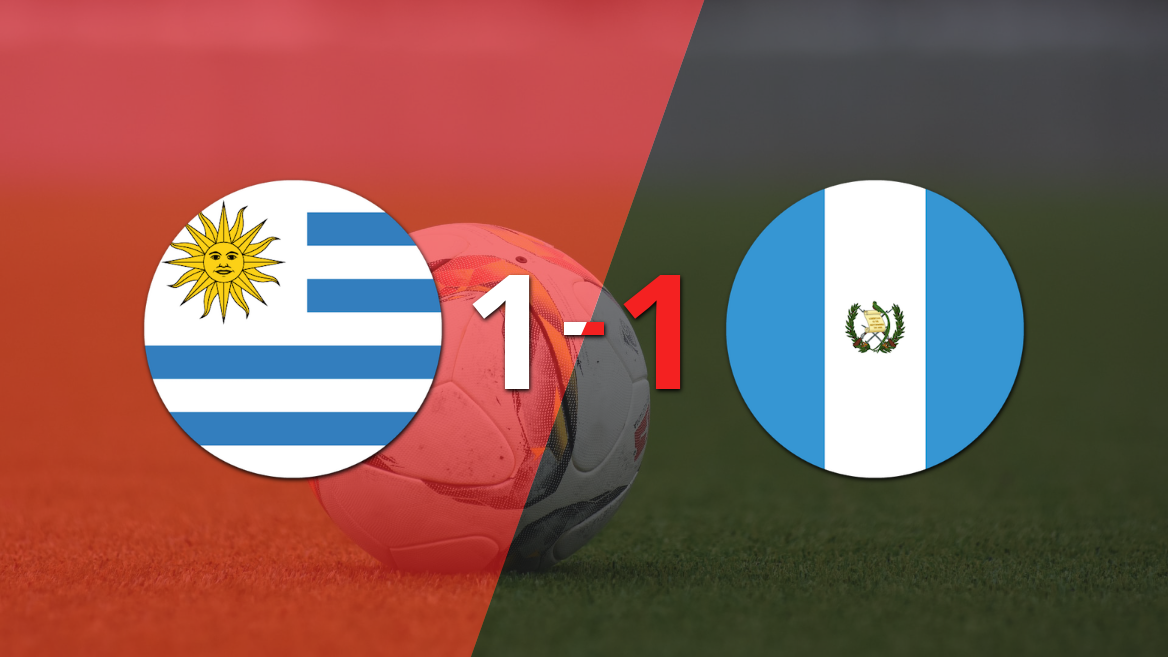 Uruguay y Guatemala sellaron su amistoso con un empate 1-1