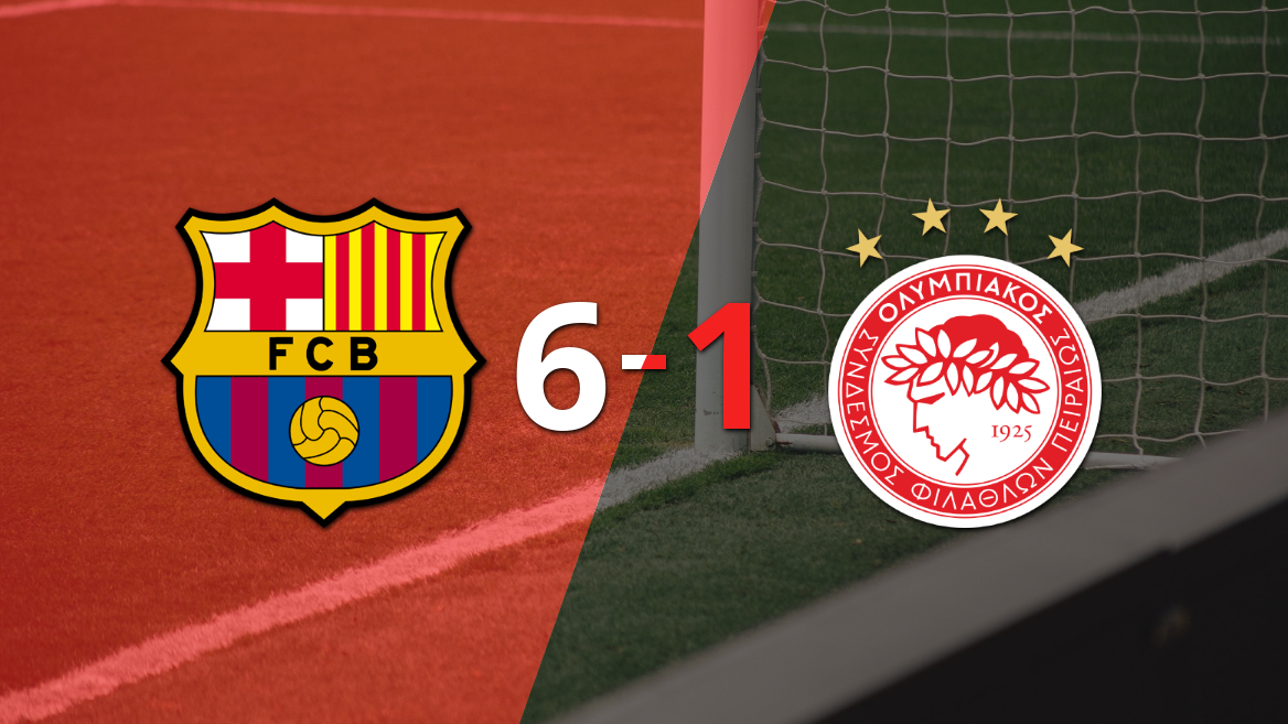 Barcelona no tiene piedad con Olympiacos y lo vence 6 a 1 con hat-trick y doblete