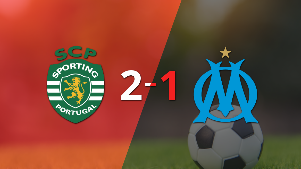 Sporting Lisboa voltea el marcador y triunfa 2 a 1 ante Olympique de Marsella con gol agónico
