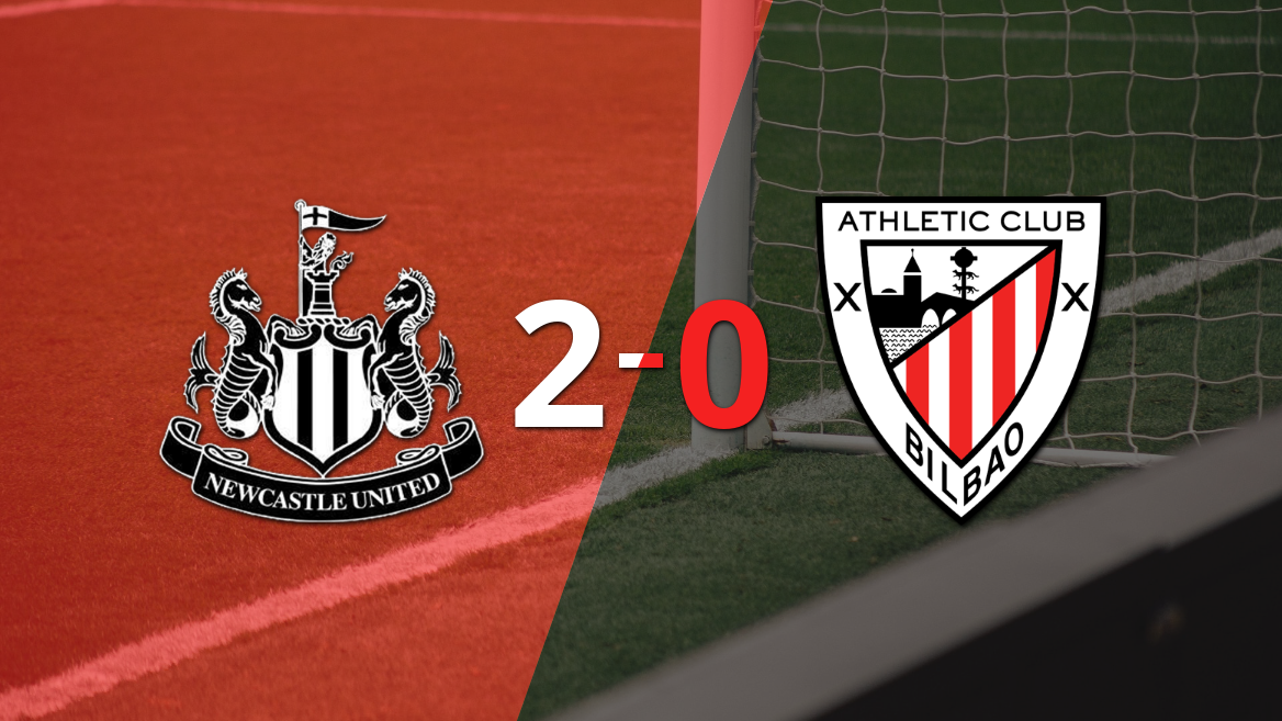 Newcastle United le ganó como anfitrión a Athletic Bilbao por 2-0