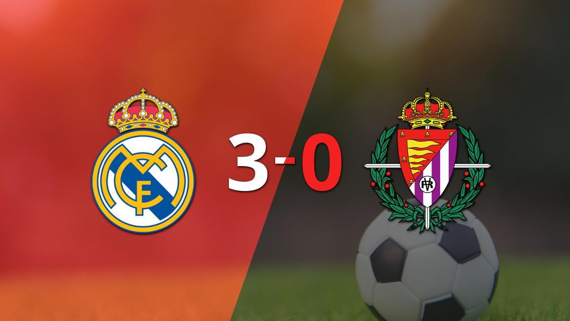 Real Madrid le pasó por encima 3-0 a Valladolid