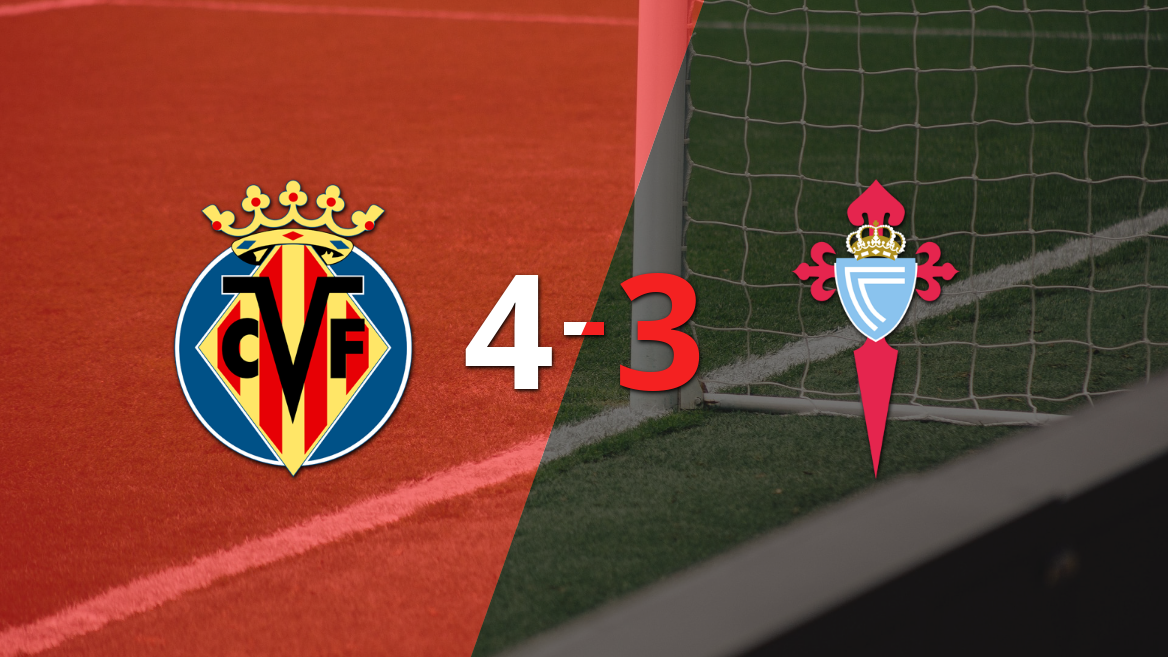 Villarreal muestra su garra para vencer a Celta por 4 a 3