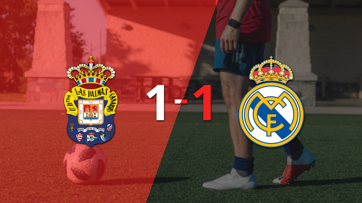 Real Madrid empató 1-1 en su visita a UD Las Palmas