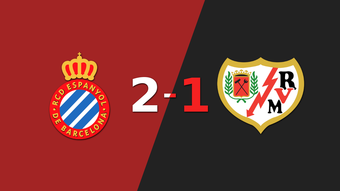 Espanyol voltea el marcador y triunfa 2 a 1 ante Rayo Vallecano con gol agónico