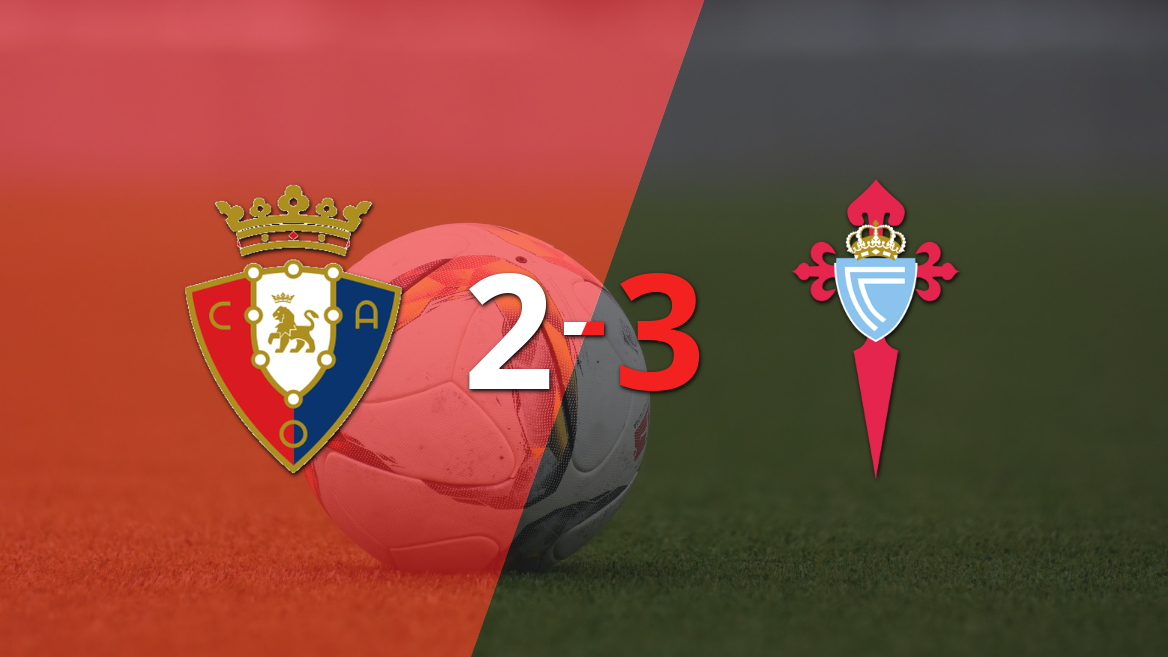 Ferrán Jutglà sentenció el triunfo agónico 3-2 de Celta ante Osasuna con doblete