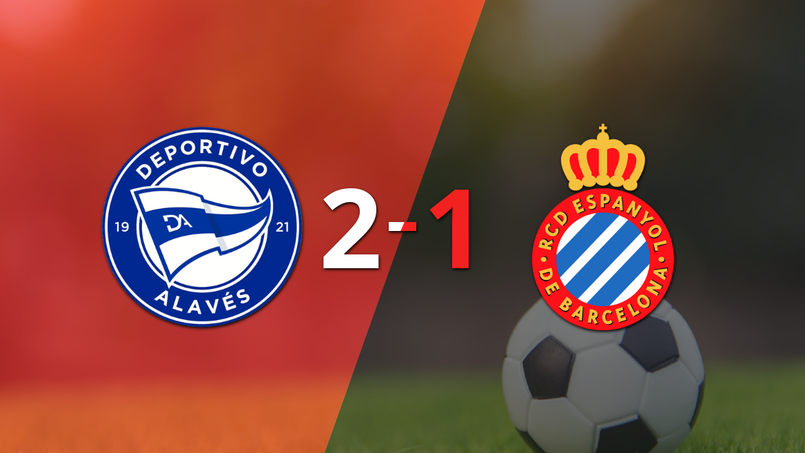 Con la mínima diferencia, Alavés venció a Espanyol por 2 a 1