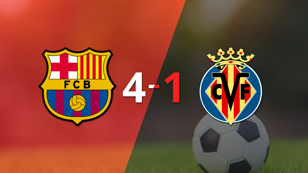 Con triplete de Lamine Yamal, Barcelona goleó a Villarreal 4-1