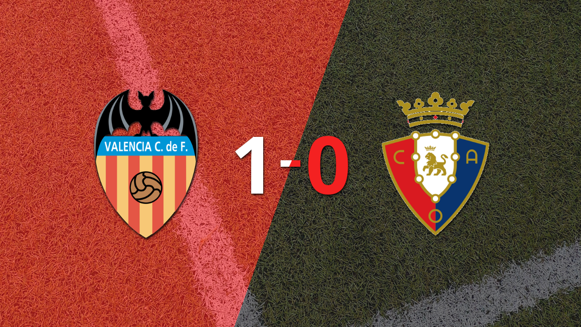 Valencia derrotó 1-0 a Osasuna con un gol de penal