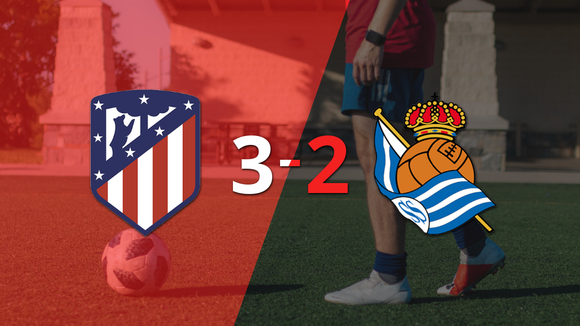 Nicolás González marca un doblete en la victoria 3-2 de Atlético de Madrid ante Real Sociedad