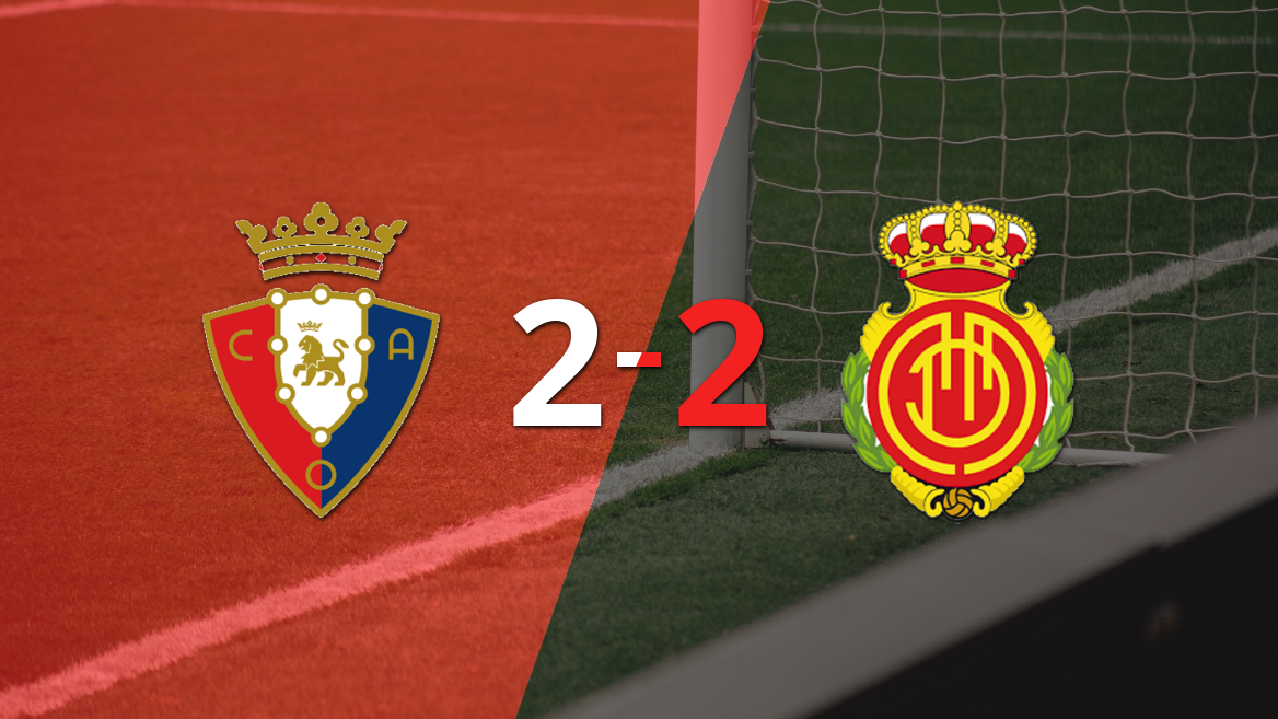 Con doblete de Vedat Muriqi, Mallorca sacó el empate ante Osasuna