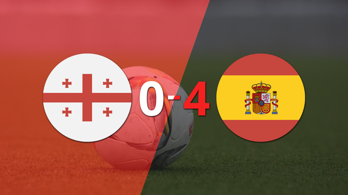 Mikel Oyarzábal anotó un doblete en la goleada 4-0 de España a Georgia