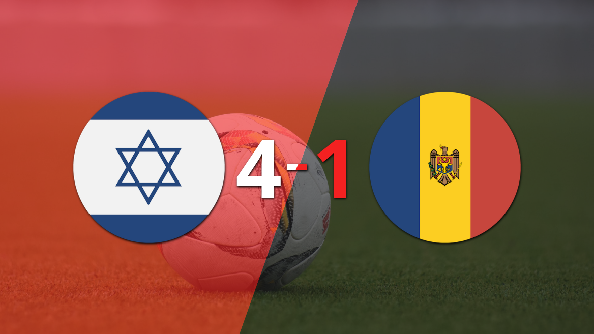 Roy Revivo anotó un doblete en la goleada 4-1 de Israel a Moldavia