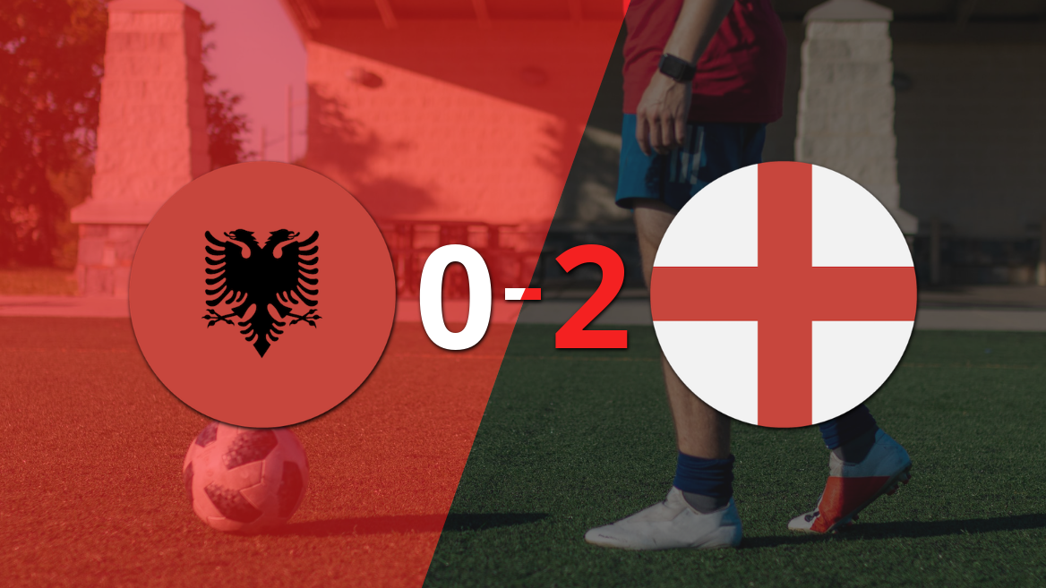 Con dos goles de Harry Kane, Inglaterra venció 2-0 a Albania