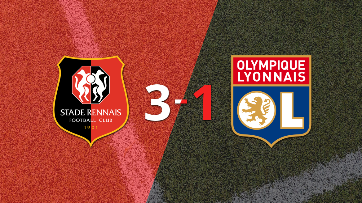 Stade Rennes superó por 3-1 a Olympique Lyon como local Stade Rennes superó por 3-1 a Olympique Lyon como local
