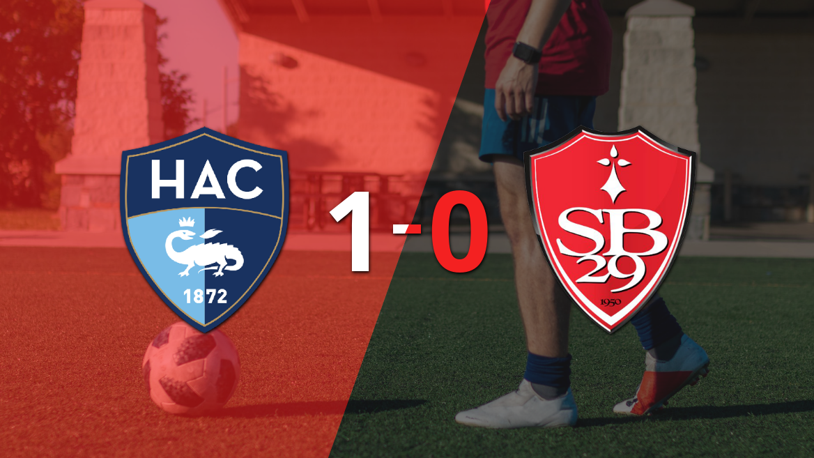 A Le Havre AC le alcanzó con un gol para derrotar a Stade Brestois en el estadio Stade Océane