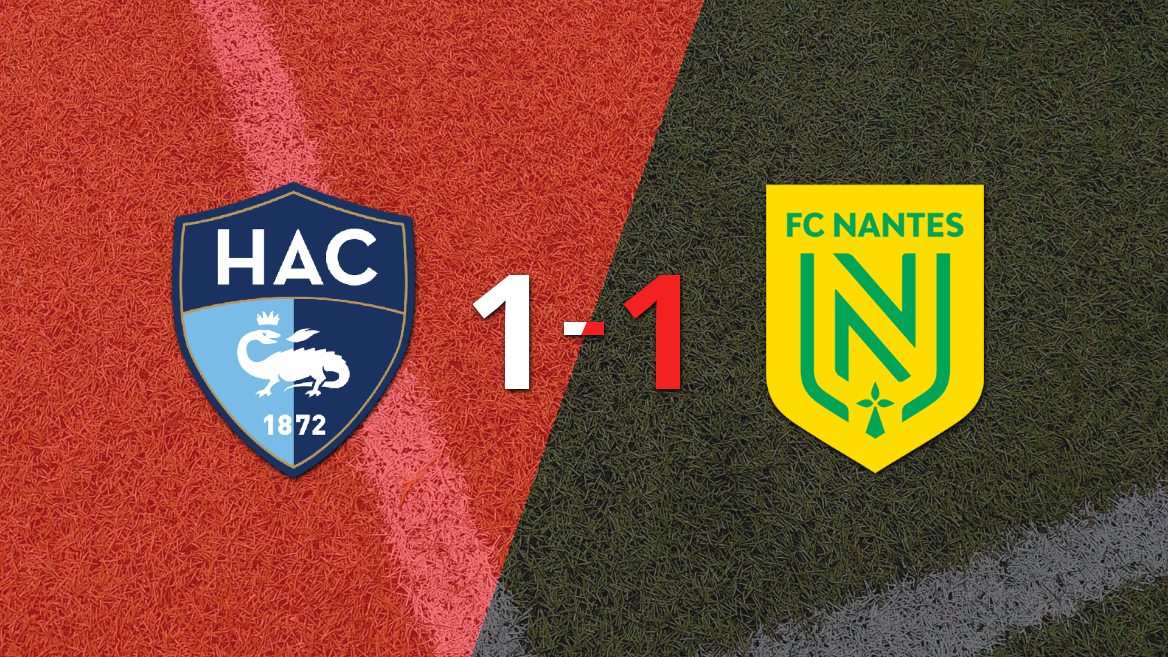 Sobre el final, Gautier Lloris marcó el gol del empate entre Le Havre AC y Nantes
