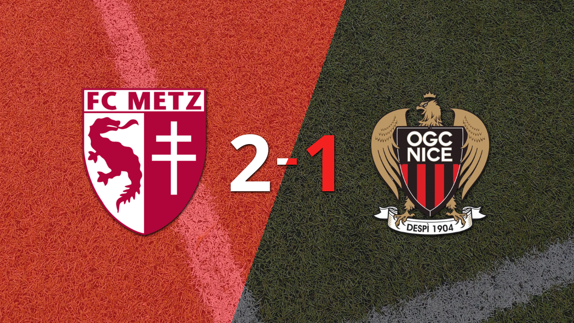 Metz le dio vuelta el partido a Nice con un 2-1