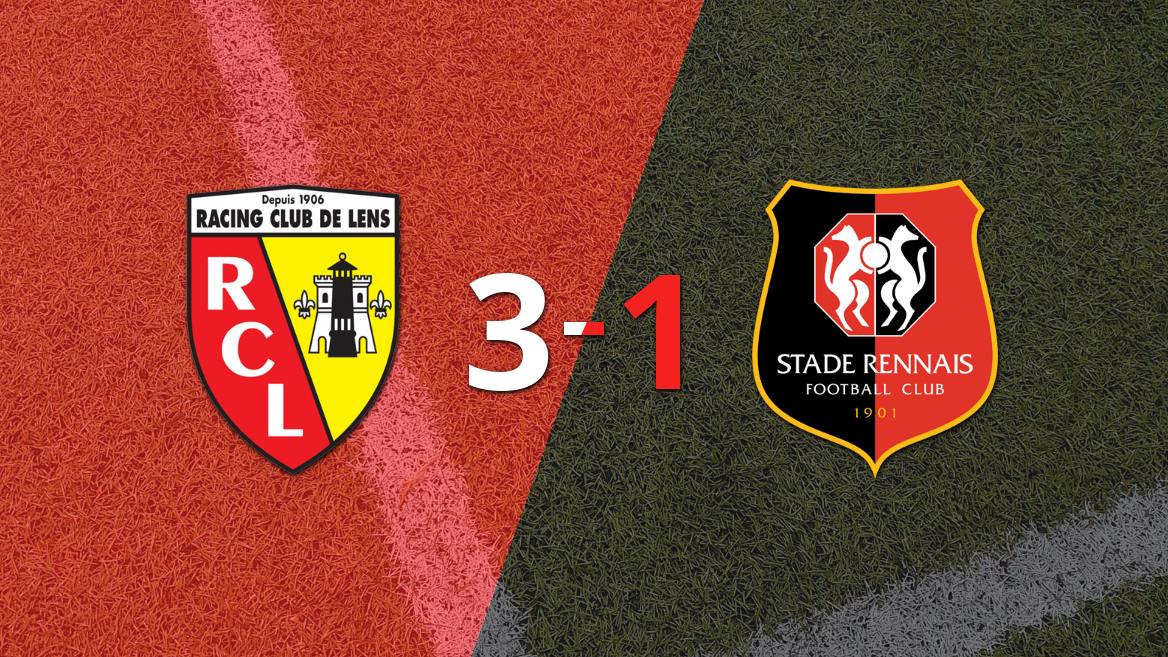 Lens le dio vuelta el partido a Stade Rennes con un 3-1