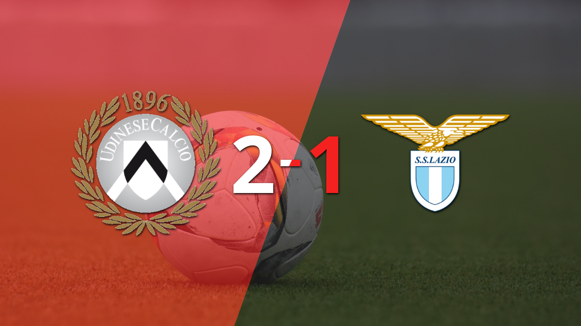 Con un gol agónico, Udinese consiguió una victoria por 2 a 1 ante Lazio