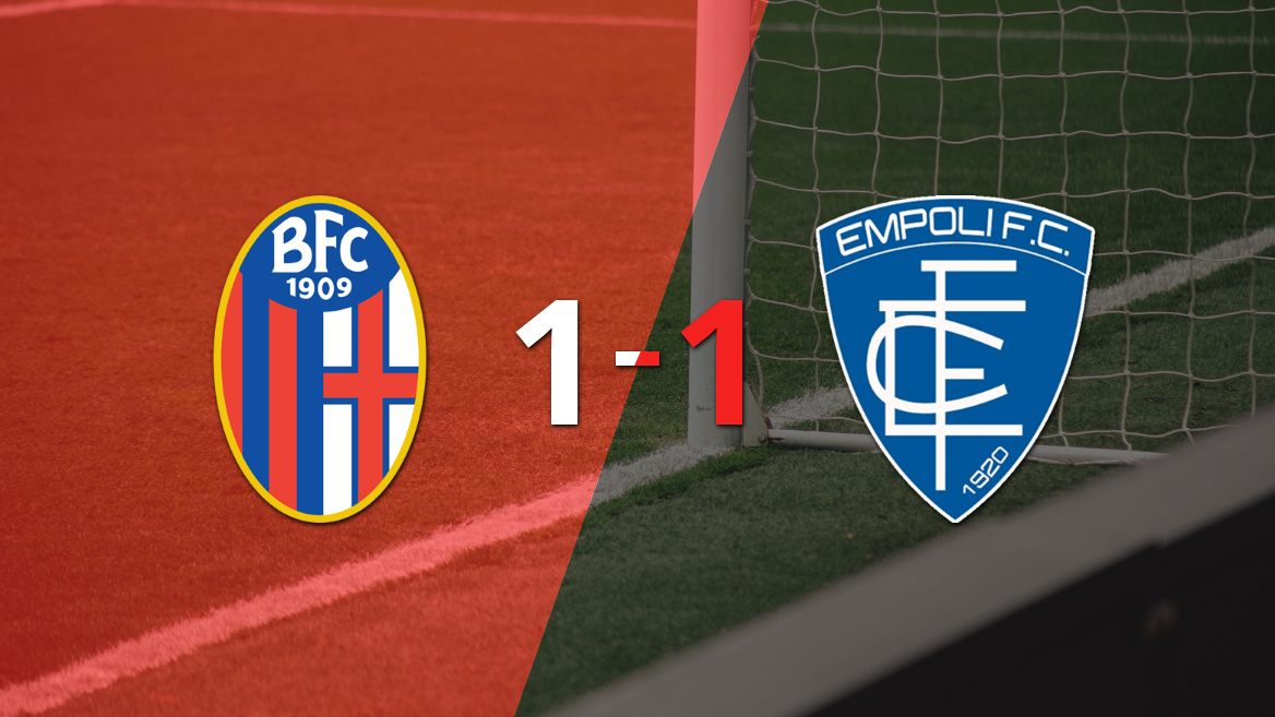 Bologna y Empoli se repartieron los puntos en un 1 a 1