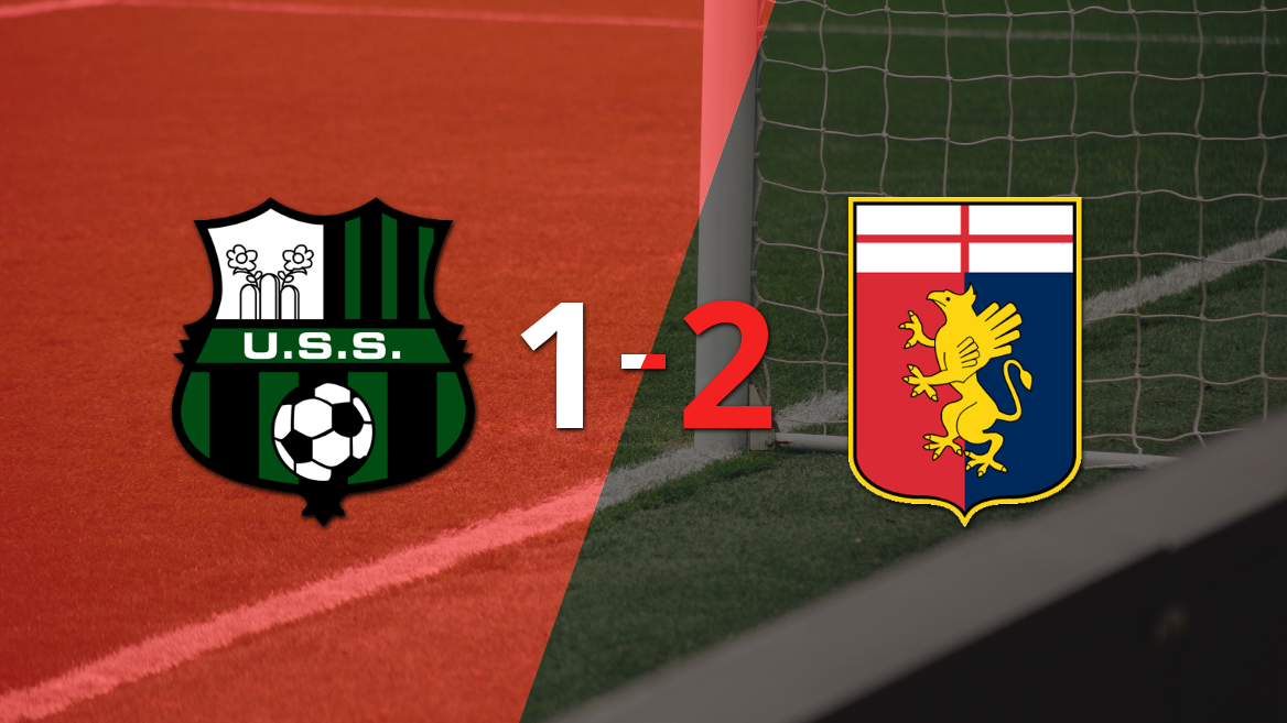 Sassuolo se quedó con las manos vacías ante Genoa y perdió por 2 a 1 tras un gol agónico