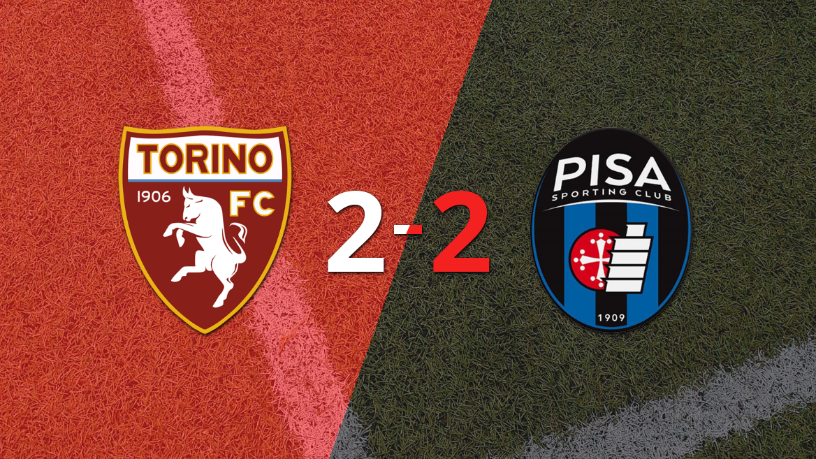 Pese a doblete de Stefano Moreo, Pisa empató con Torino