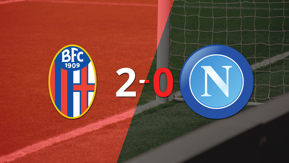 Bologna le ganó como anfitrión a Napoli por 2-0