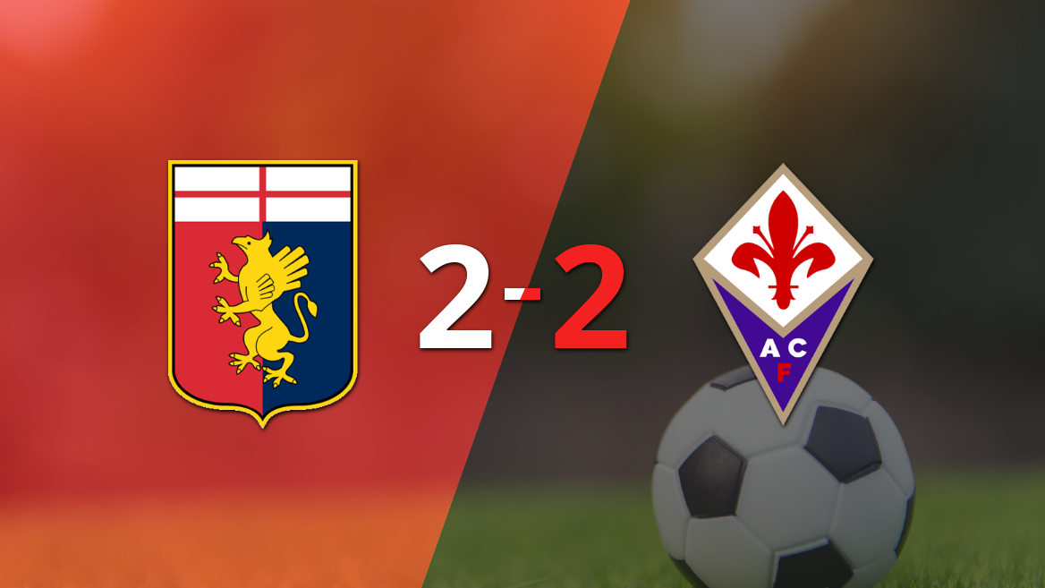 Muchos goles en el empate a 2 entre Genoa y Fiorentina