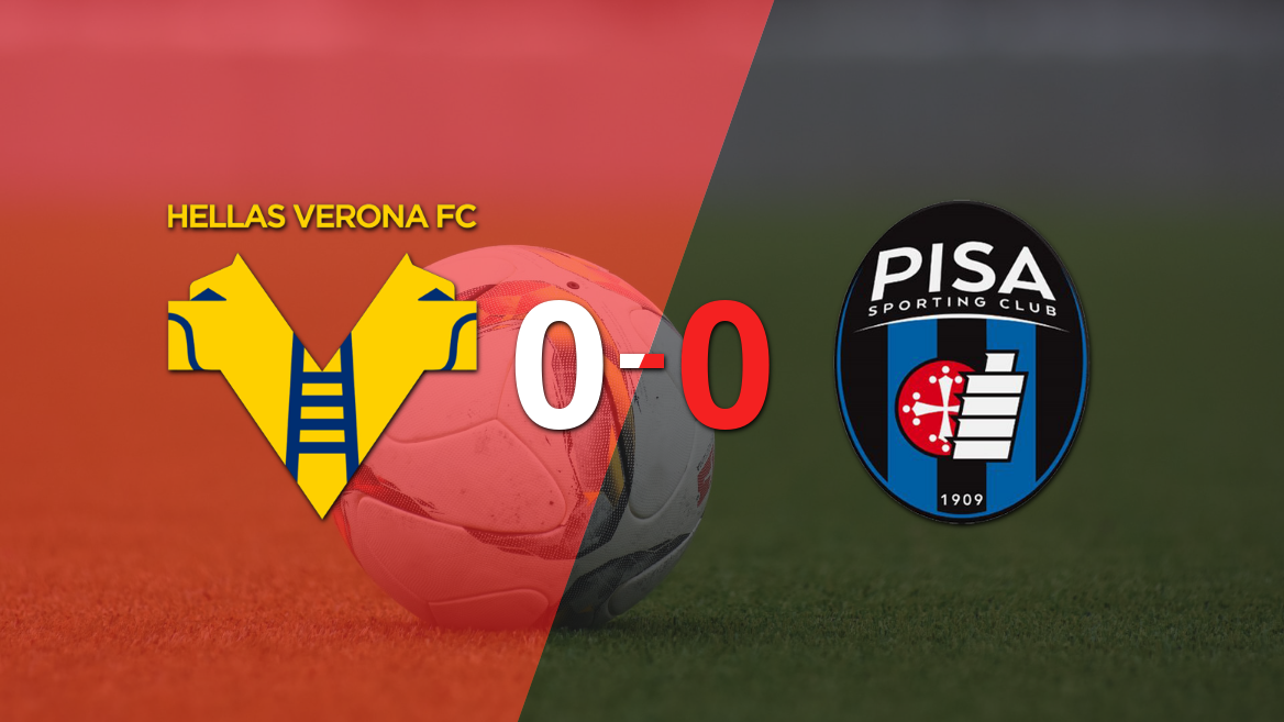 Cero a cero terminó el partido entre Hellas Verona y Pisa