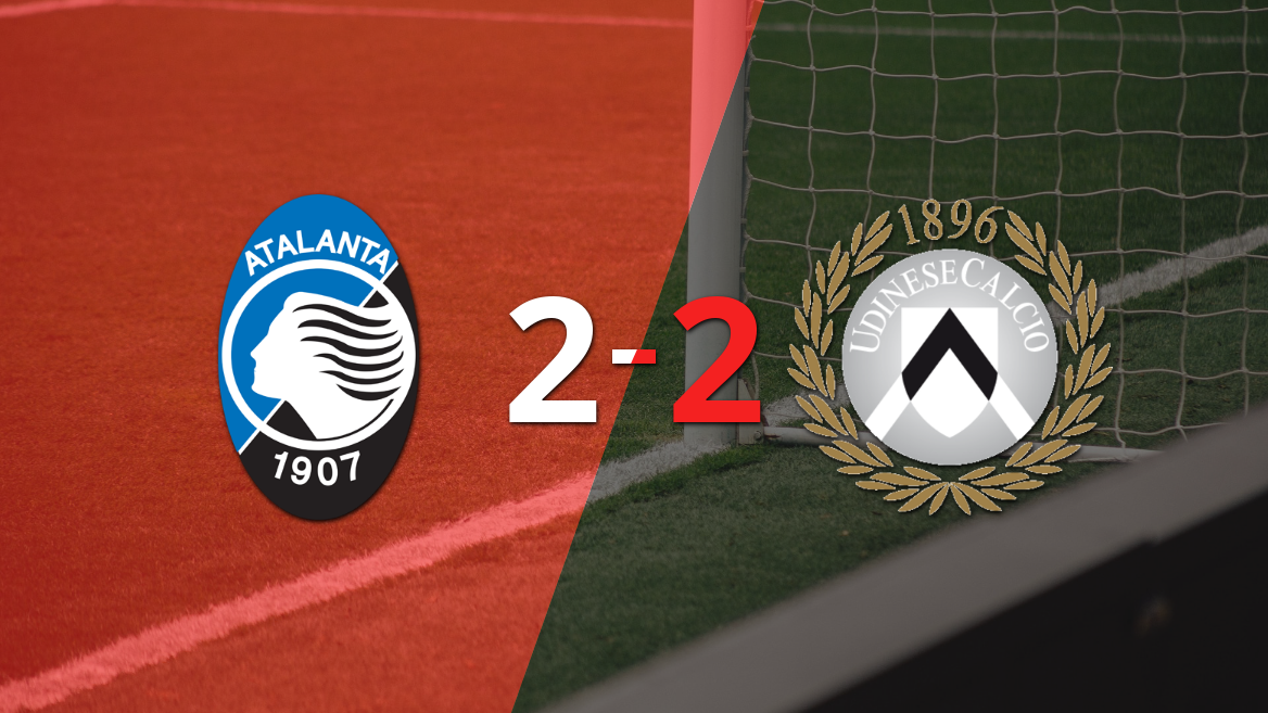 Con doblete de Gianluca Scamacca, Atalanta empató con Udinese 2-2