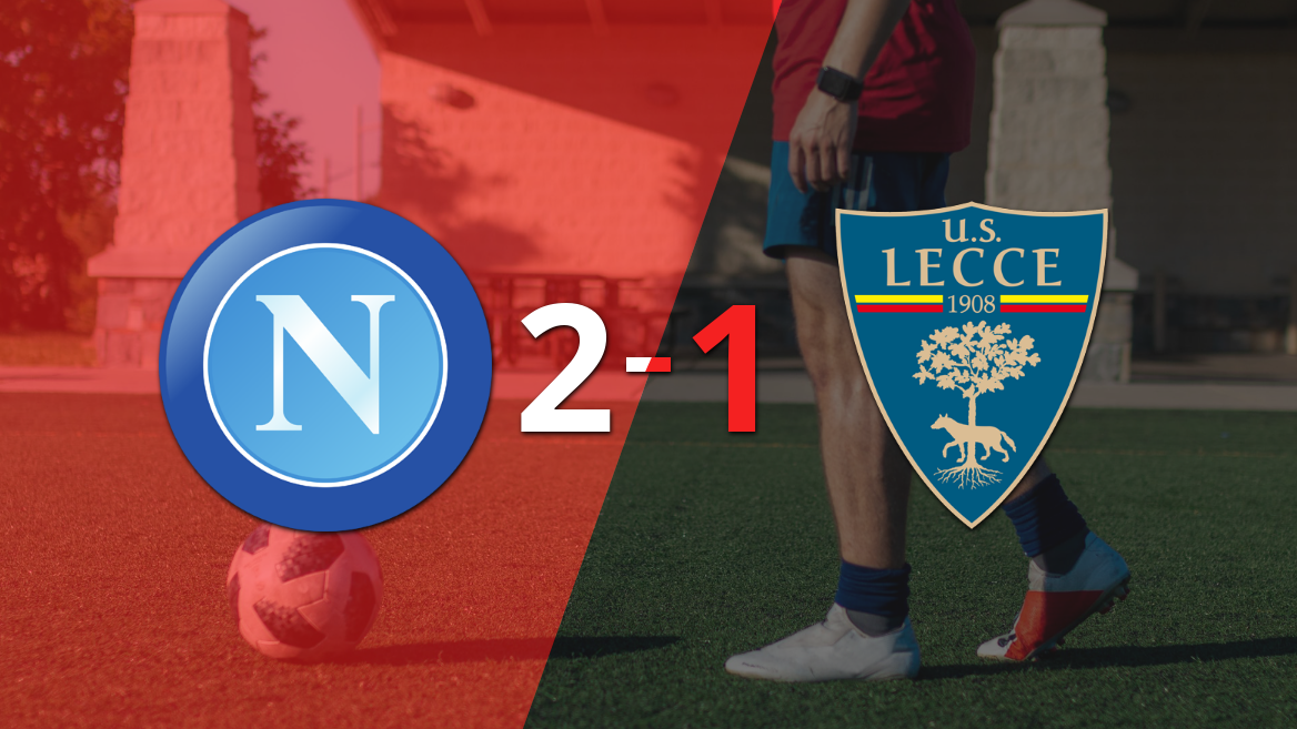 Napoli logró dar vuelta el marcador y vencer 2-1 a Lecce
