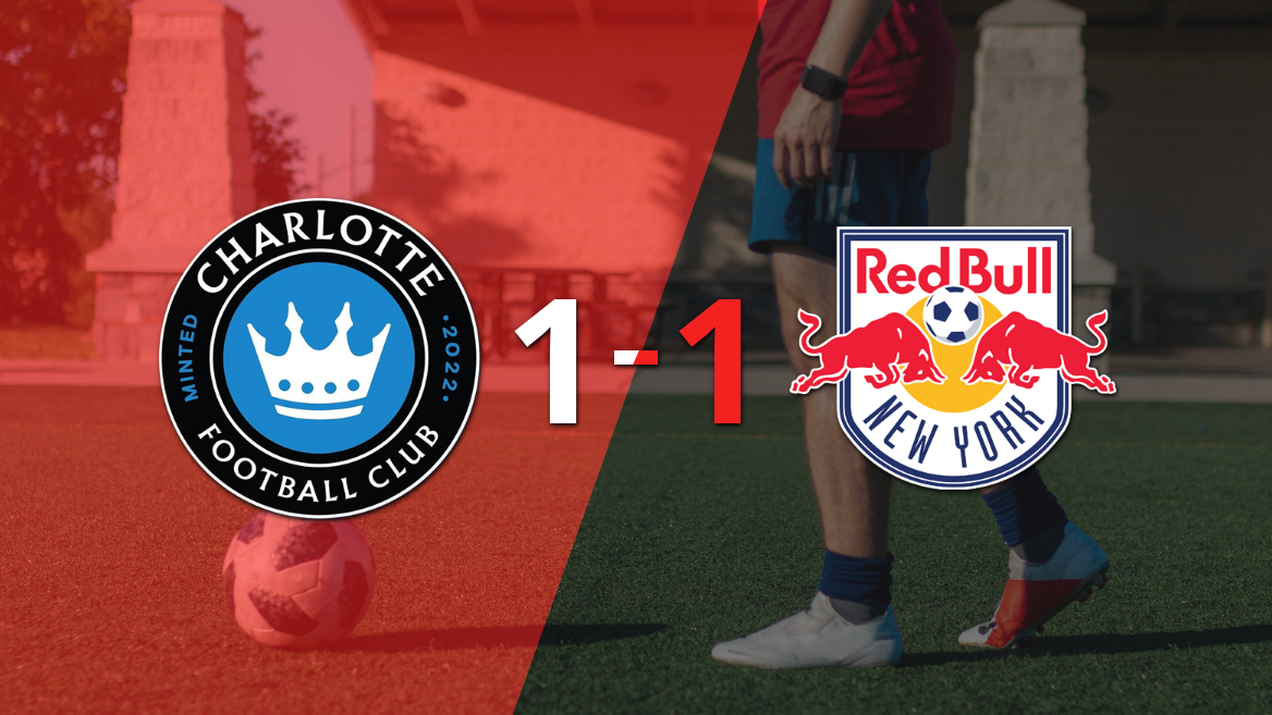 Charlotte FC y New York Red Bulls se reparten los puntos y empatan 1-1