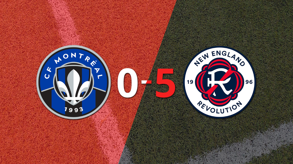 New England Revolution goleó 5-0 a CF Montréal con doblete de Bobby Wood