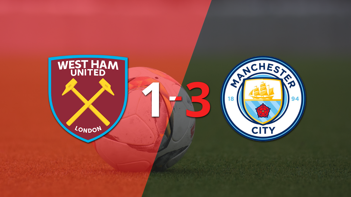 Triplete de Erling Haaland en el triunfo de Manchester City ante West Ham United por 3-1