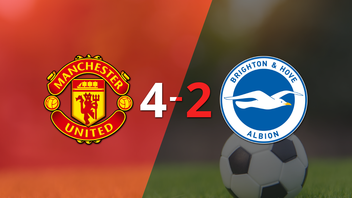 Doblete de Bryan Mbeumo guió el triunfo 4-2 de Manchester United sobre Brighton and Hove
