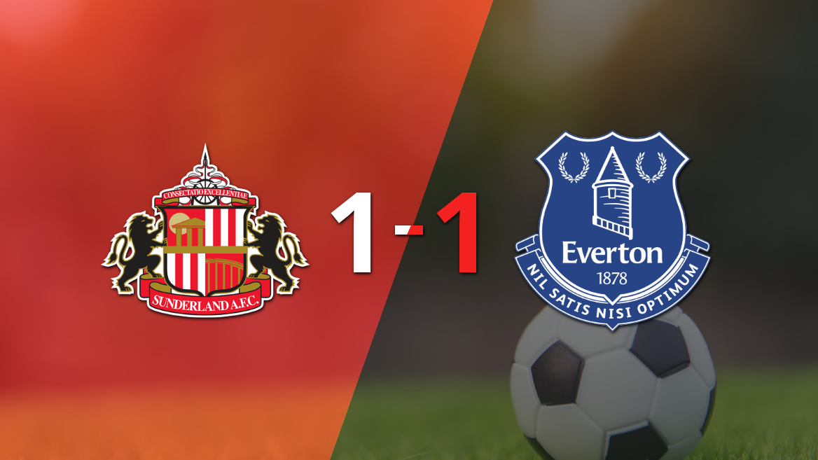 Sunderland resolvió su juego de la fecha 10 con un empate 1-1 frente a Everton