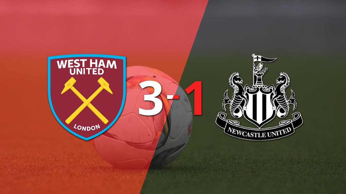 Sin muchas complicaciones, West Ham United venció 3-1 a Newcastle United