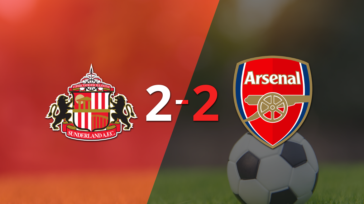 Sunderland saca agónico empate ante Arsenal con gol de Brian Brobbey