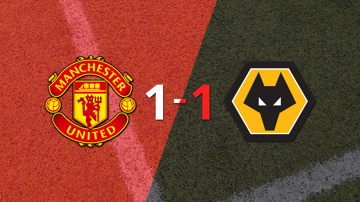 Manchester United y Wolverhampton empataron 1 a 1