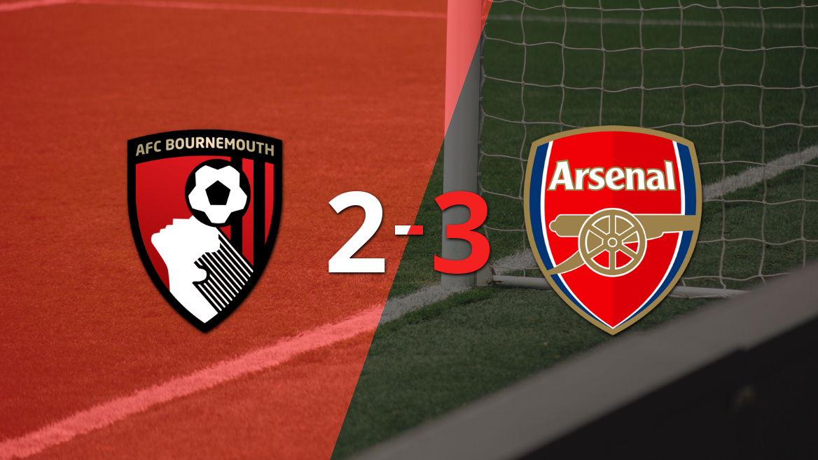 Declan Rice ayudó con doblete a Arsenal en victoria 3-2 frente a Bournemouth