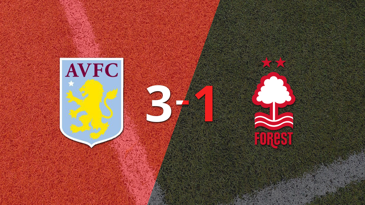 Aston Villa superó 3-1 a Nottingham Forest con dos tantos de John McGinn