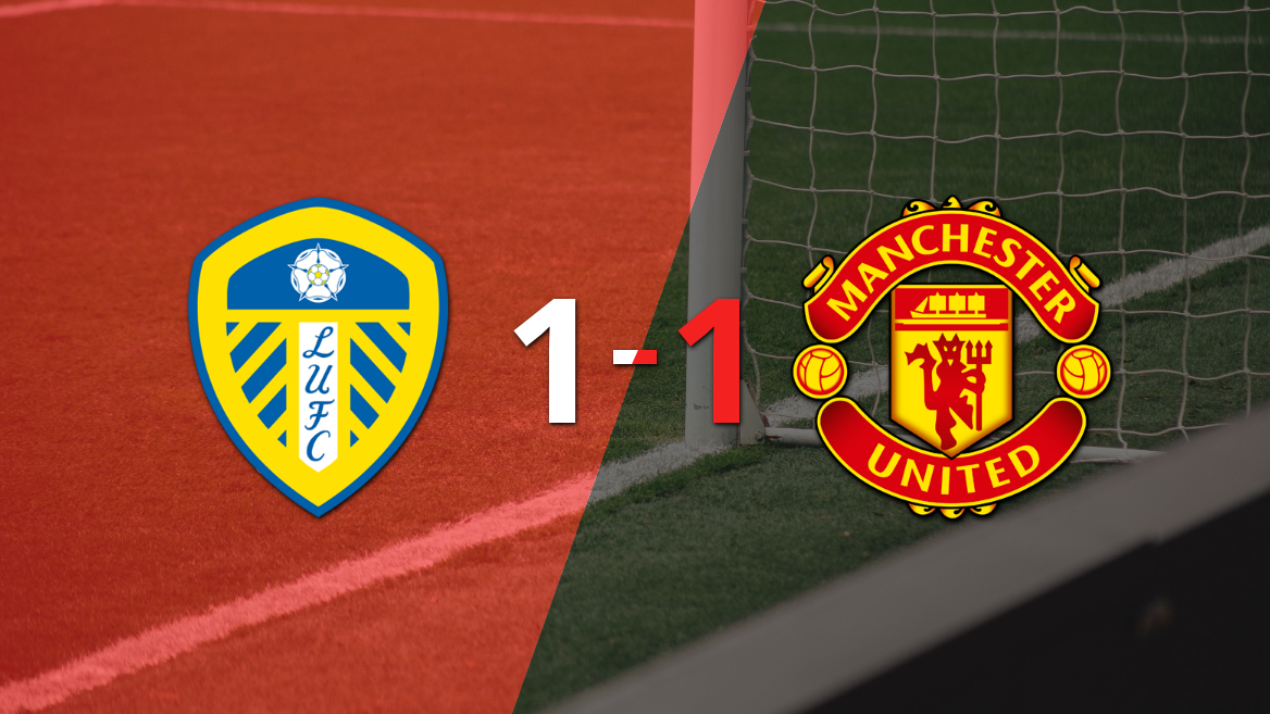 Leeds United y Manchester United se repartieron los puntos en un 1 a 1