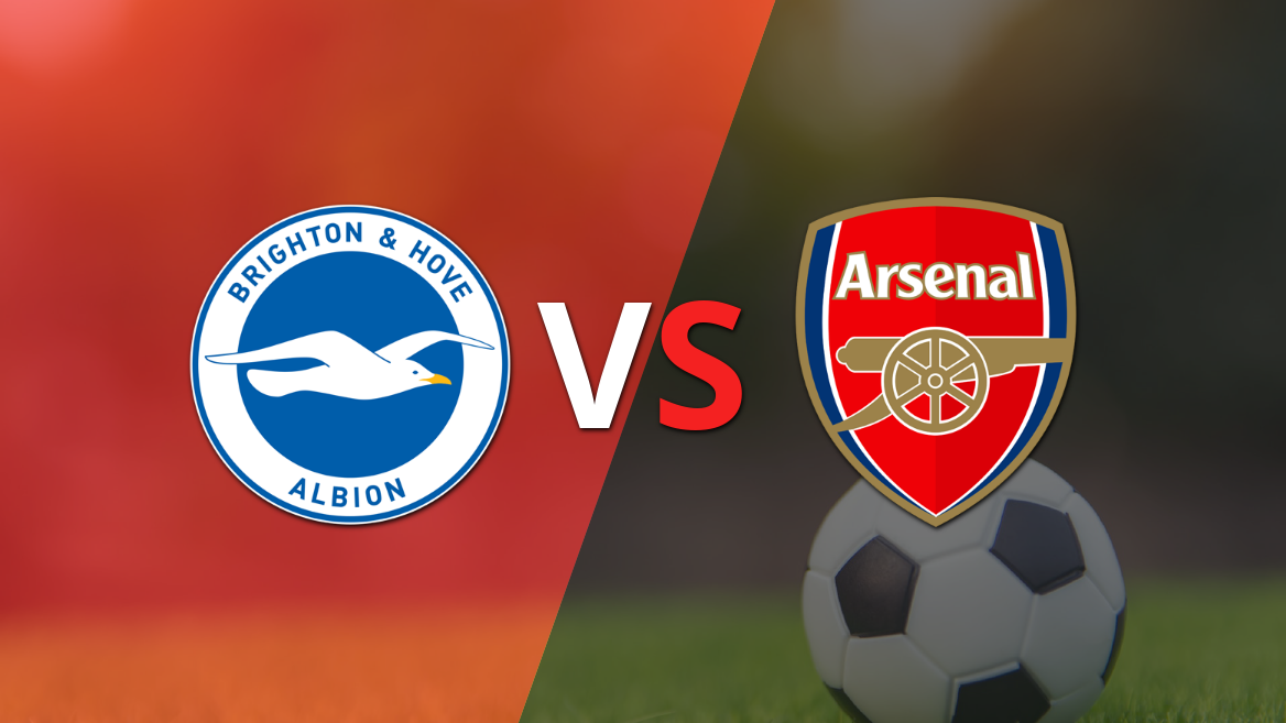 Arsenal enfrenta a Brighton and Hove buscando seguir en la cima de la tabla