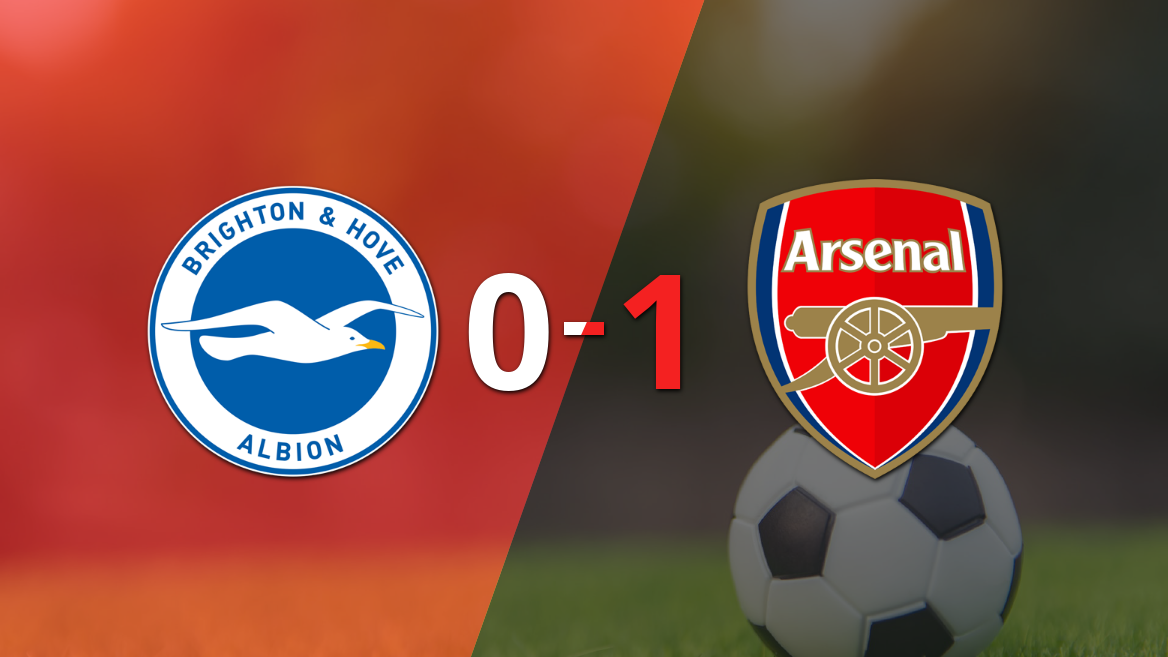 Arsenal logró la victoria por 1 a 0 ante Brighton and Hove