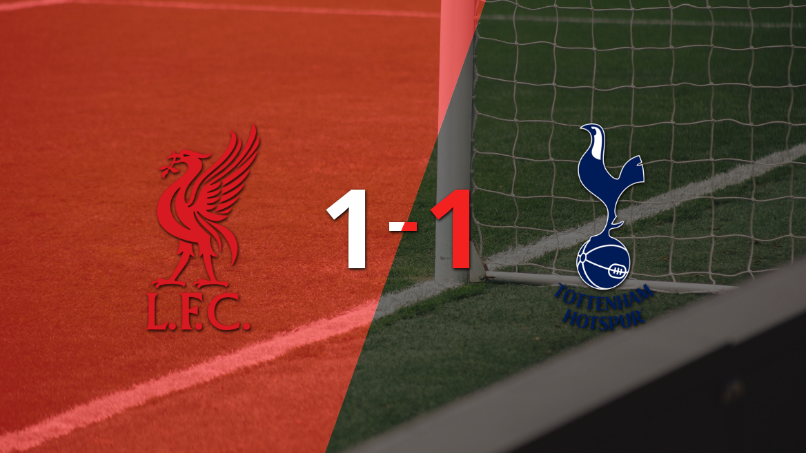 Tottenham empató 1-1 contra Liverpool sobre el final del partido
