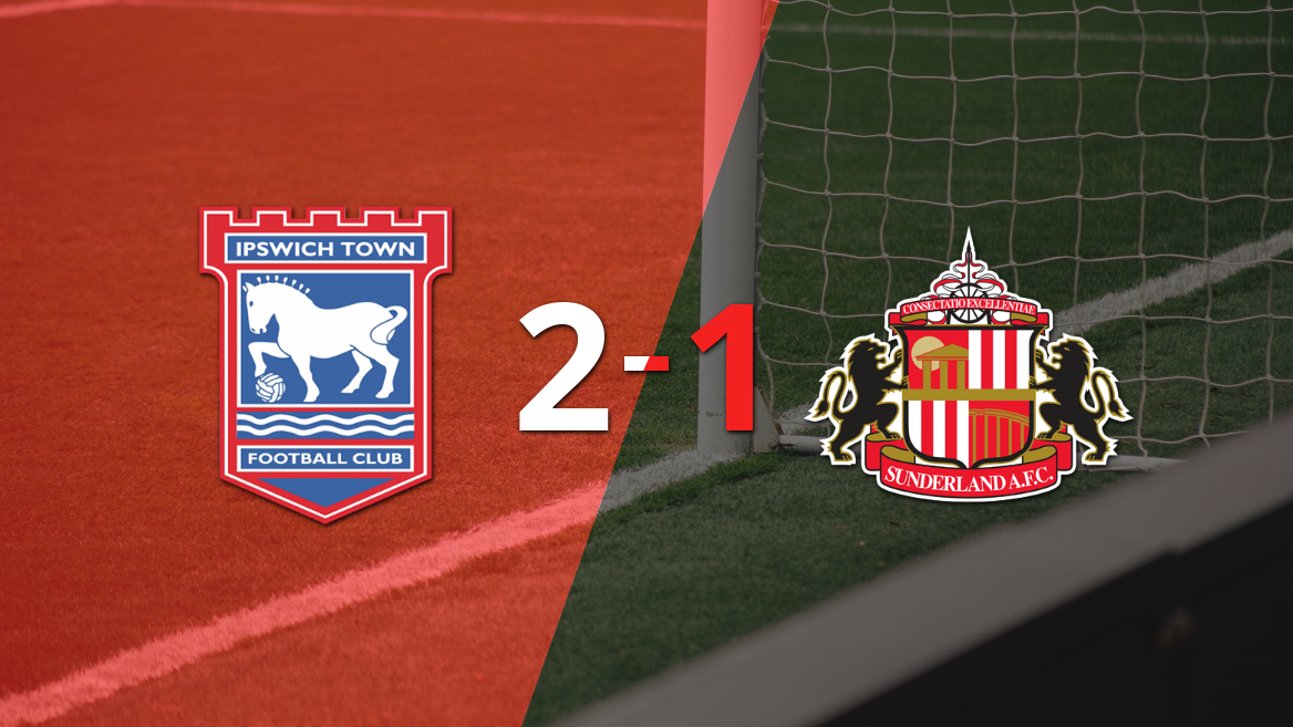 Ipswich Town logró una victoria con gol agónico por 2 a 1 frente a Sunderland