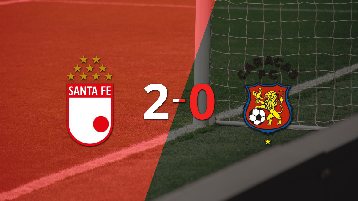 Santa Fe le ganó 2-0 en la ida a Caracas